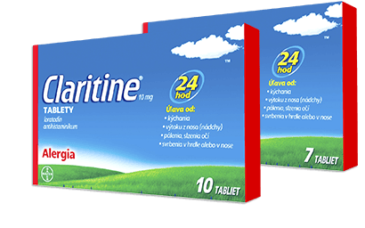 Záber na balenie lieku Claritine